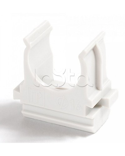 Крепёж-клипса для труб Полистирол белая д25 (100шт/1000шт уп/кор) Промрукав (PR.02725б) в Чебоксарах Держатели, клипсы, скобы Pintop.ru