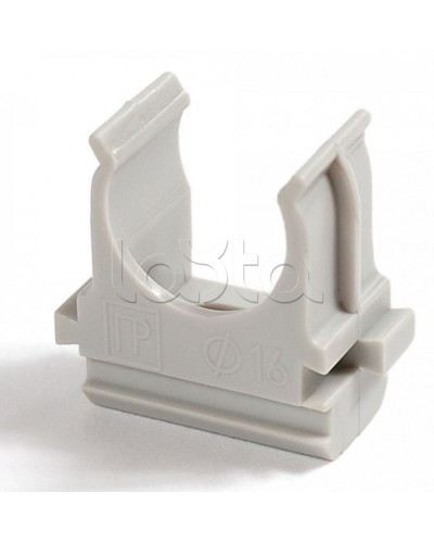 Крепеж-клипса для труб Полистирол д25 (10шт/500шт уп/кор) Промрукав (PR.02725м) в Чебоксарах Держатели, клипсы, скобы Pintop.ru