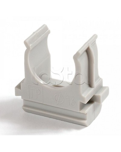 Крепеж-клипса для труб Полистирол д40 (10шт/300шт уп/кор) Промрукав (PR.02740м) в Чебоксарах Держатели, клипсы, скобы Pintop.ru
