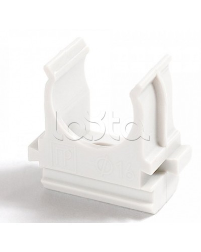 Крепёж-клипса для труб Полистирол белая д50 (10шт/200шт уп/кор) Промрукав (PR.02750б) в Чебоксарах Держатели, клипсы, скобы Pintop.ru