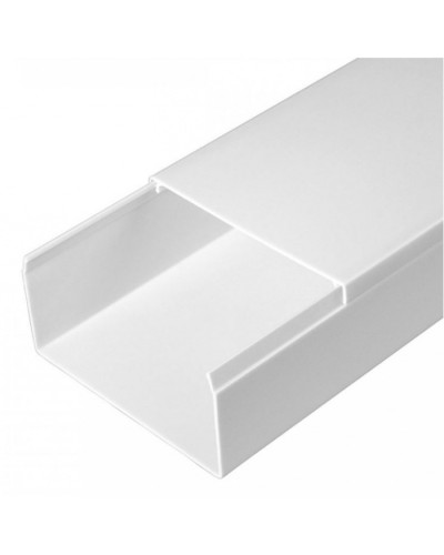 Кабель-канал белый 2-й замок в п/э 80х40 (12 м/уп) Промрукав (PR03.0057) в Чебоксарах Кабель-канал Pintop.ru