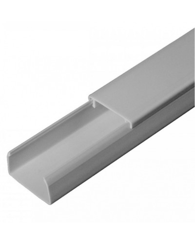 Кабель-канал серый RAL 7035 2-й замок в п/э 25х16 (80м/уп) Промрукав (PR03.0072) в Чебоксарах Кабель-канал Pintop.ru