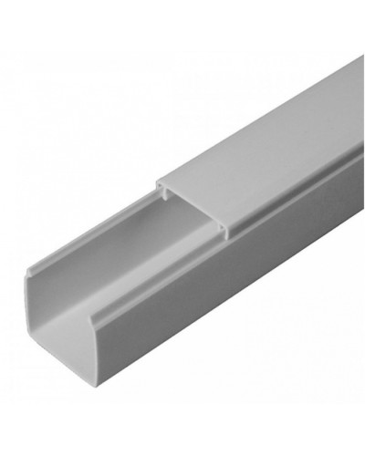 Кабель-канал серый RAL 7035 2-й замок в п/э 25х25 (48м/уп) Промрукав (PR03.0073) в Чебоксарах Кабель-канал Pintop.ru