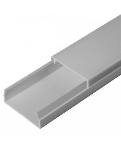 Кабель-канал серый RAL 7035 2-й замок в п/э 40х16 (56м/уп) Промрукав (PR03.0074) в Чебоксарах Кабель-канал Pintop.ru