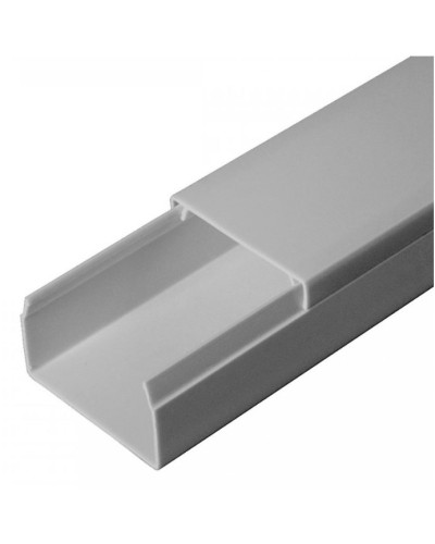 Кабель-канал серый RAL 7035 2-й замок в п/э 40х40 (60м/уп) Промрукав (PR03.0076) в Чебоксарах Кабель-канал Pintop.ru