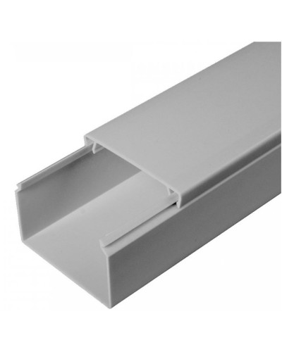 Кабель-канал серый RAL 7035 2-й замок в п/э 60х40 (40м/уп) Промрукав (PR03.0077) в Чебоксарах Кабель-канал Pintop.ru