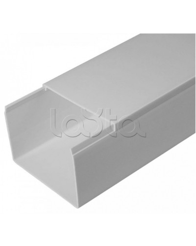 Кабель-канал серый RAL 7035 2-й замок в п/э 80х60 (18м/уп) Промрукав (PR03.0080) в Чебоксарах Кабель-канал Pintop.ru