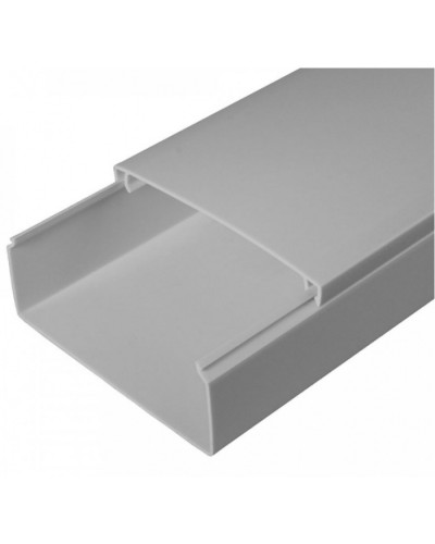 Кабель-канал серый RAL 7035 2-й замок в п/э 100х40 (24м/уп) Промрукав (PR03.0081) в Чебоксарах Кабель-канал Pintop.ru