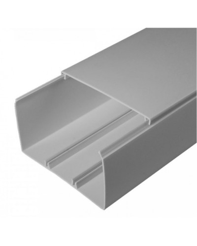 Кабель-канал серый RAL 7035 2-й замок в п/э 100х60 (16м/уп) Промрукав (PR03.0082) в Чебоксарах Кабель-канал Pintop.ru