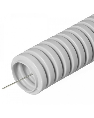 Труба гофрированная ПВХ серая с/з д20 (100м/4800м уп/пал) Строитель Промрукав (PR.032000) в Чебоксарах Труба гофрированная Pintop.ru