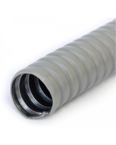 Металлорукав в ПВХ оболочке серый Р3-ЦП-НГ-12 (100м/уп) Промрукав (PR04.0469) в Чебоксарах Металлорукав Pintop.ru