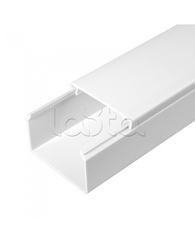 Кабель-канал белый 2-й замок в п/э 60х40 (40м/уп) Промрукав PR.0560401 в Чебоксарах Кабель-канал Pintop.ru