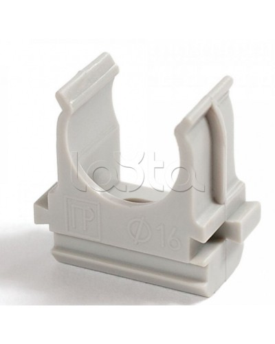 Крепеж-клипса для труб АБС-пластик в карт д16 (200шт/2000шт уп/кор) Промрукав (PR.0616) в Чебоксарах Держатели, клипсы, скобы Pintop.ru