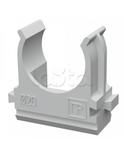 Крепеж-клипса для труб АБС-пластик в карт д20 (150шт/1500шт уп/кор) Промрукав (PR.0620) в Чебоксарах Держатели, клипсы, скобы Pintop.ru