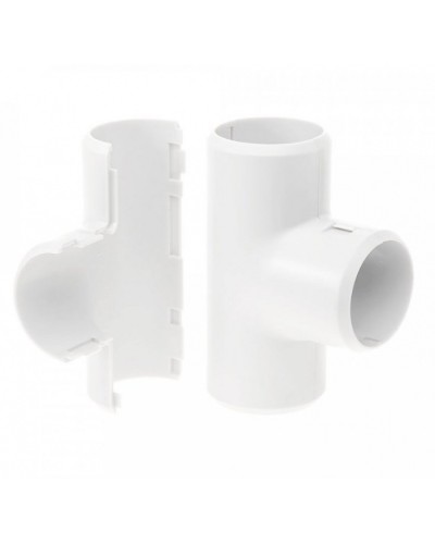 Тройник разборный белый д20 (50шт/600шт уп/кор) Промрукав (PR.07320б) в Чебоксарах Повороты, муфты, тройники Pintop.ru