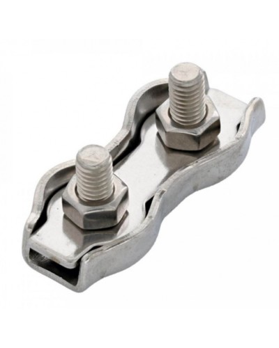 Зажим троса двойной D4мм Duplex (100шт/уп) Промрукав (PR08.3889) в Чебоксарах Держатели, клипсы, скобы Pintop.ru