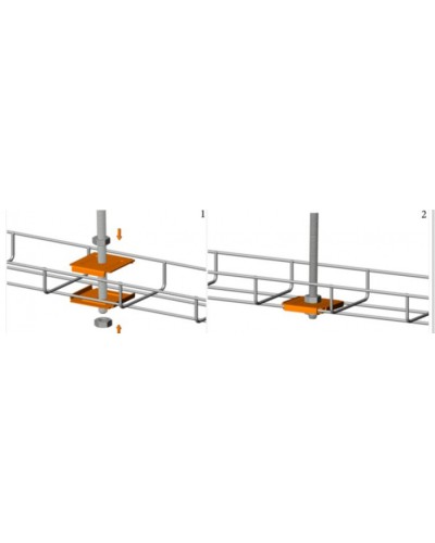 Фиксатор для подвеса проволочного лотка на шпильке Промрукав (PR08.5214) в Чебоксарах Аксессуары для лотков Pintop.ru