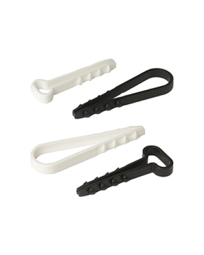 Дюбель-хомут для плоского кабеля 6-14 мм белый (10шт) Промрукав (PR08.6965) в Чебоксарах Крепеж: Дюбели, шурупы, саморезы Pintop.ru