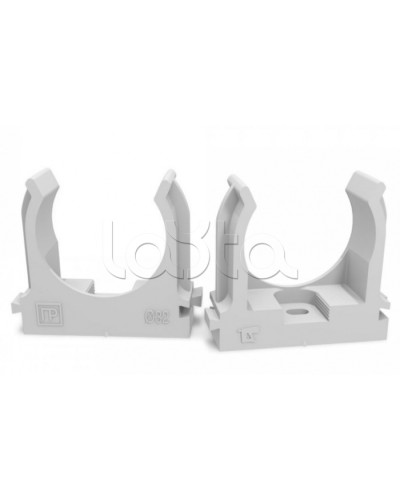 Крепеж-клипса для труб для монтажного пистолета серая в п/э д32 (25шт/500шт уп/кор) Промрукав (PR13.0122) в Чебоксарах Держатели, клипсы, скобы Pintop.ru