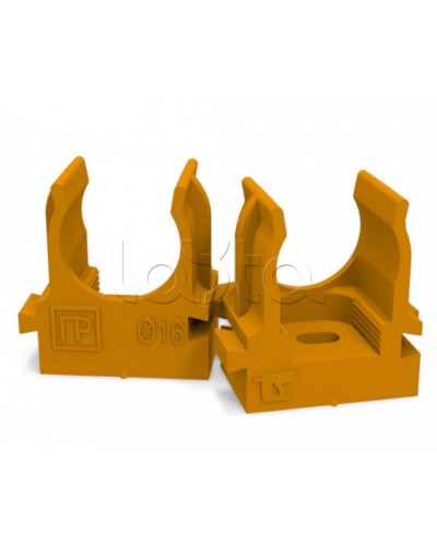 Крепеж-клипса для труб для монтажного пистолета оранжевая д16 (100шт/1100шт уп/кор) Промрукав (PR13.0151) в Чебоксарах Держатели, клипсы, скобы Pintop.ru