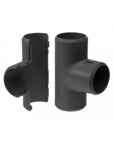 Тройник разборный черный д20 (5шт/400шт уп/кор) Промрукав (PR13.0178) в Чебоксарах Повороты, муфты, тройники Pintop.ru