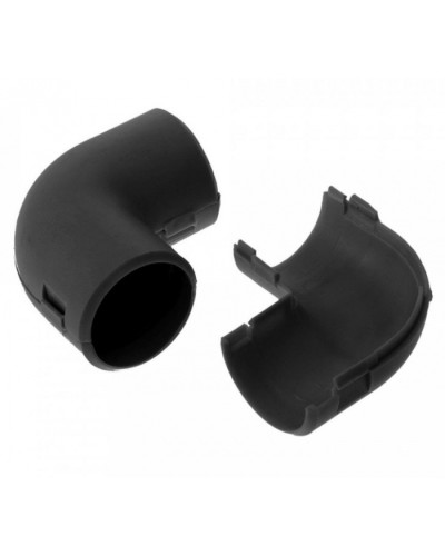 Соединитель угловой разборный черный д20 (50шт/800шт уп/кор) Промрукав (PR13.0192) в Чебоксарах Повороты, муфты, тройники Pintop.ru