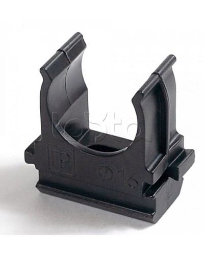 Крепёж-клипса для труб Полистирол черная д16 в малой упаковке (10шт/1000шт уп/кор) Промрукав (PR13.0209) в Чебоксарах Держатели, клипсы, скобы Pintop.ru