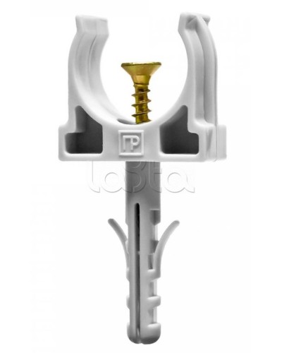 Крепеж-клипса с дюбелем и саморезом серая д20 (100шт/1200шт уп/кор) Промрукав (PR13.0216) в Чебоксарах Крепеж: Дюбели, шурупы, саморезы Pintop.ru