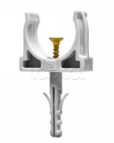 Крепеж-клипса с дюбелем и саморезом серая д25 в малой упаковке (10шт/450шт уп/кор) Промрукав (PR13.0309) в Чебоксарах Крепеж: Дюбели, шурупы, саморезы Pintop.ru