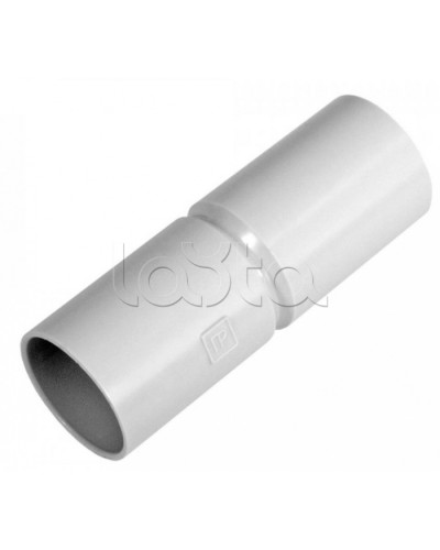 Патрубок-муфта д16 безгалогенная (HF) атмосферостойкая серая (100шт/1200шт уп/кор) Промрукав (PR13.0350) в Чебоксарах Повороты, муфты, тройники Pintop.ru