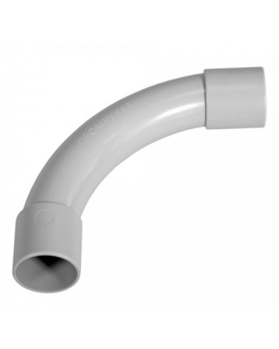 Соединитель угловой д25 безгалогенный (HF) атмосферостойкий серый (30шт/270шт уп/кор) Промрукав (PR13.0358) в Чебоксарах Повороты, муфты, тройники Pintop.ru