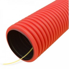 Труба гофрированная двустенная ПНД гибкая тип 750 (SN38) с/з красная д50 (100м/уп) Промрукав (PR15.0041)