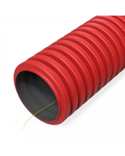 Труба гофрированная двустенная ПНД гибкая тип 1250 (SN63) с/з красная d50 мм (50 м/уп Промрукав (PR15.00993) в Чебоксарах Труба гофрированная Pintop.ru