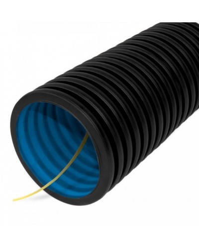 Труба гофрированная двустенная ПНД гибкая тип 450 (SN18) с/з черная д63 (50м/уп) Промрукав (PR15.0141) в Чебоксарах Труба гофрированная Pintop.ru