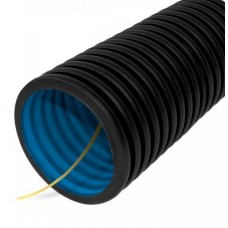 Труба гофрированная двустенная ПНД гибкая тип 450 (SN9) с/з черная д125 (50м/уп) Промрукав (PR15.0145)