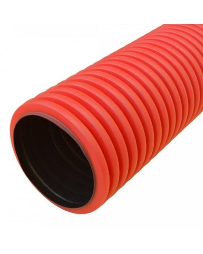 Труба гофрированная двустенная ПНД жесткая тип 450 (SN8) красная д160 5,7м (22,8м/уп) Промрукав (PR15.0212) в Чебоксарах Труба гофрированная Pintop.ru