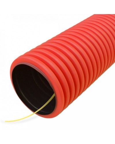 Труба гофрированная двустенная ПНД гибкая тип 450 (SN18) с/з красная д63 (20м/уп) Промрукав (PR15.0235) в Чебоксарах Труба гофрированная Pintop.ru