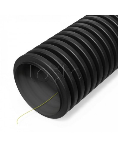 Труба гофрированная двустенная ПНД гибкая тип 450 (SN26) стойкая к ультрафиолету с/з черная d50 мм (50м/уп) Промрукав (PR15.0315) в Чебоксарах Труба гофрированная Pintop.ru