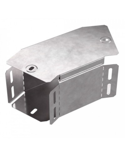 Угол горизонтальный 45 градусов с крышкой Стандарт 100х100 Промрукав (PR16.0425) в Чебоксарах Аксессуары для лотков Pintop.ru