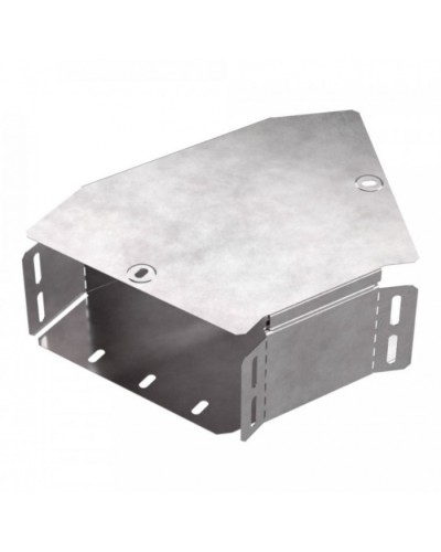 Угол горизонтальный 45 градусов с крышкой Стандарт 200х100 Промрукав (PR16.0524) в Чебоксарах Аксессуары для лотков Pintop.ru