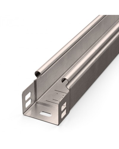 Лоток неперфорированный Стандарт INOX (AISI 409) 50х50х3000 (0,7 мм) (24 м/уп) Промрукав (PR16.2409) в Чебоксарах Кабельные лотки Pintop.ru