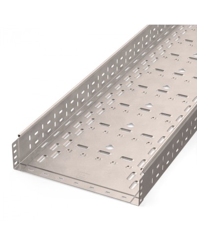 Лоток перфорированный Стандарт INOX (AISI 409) 400х100х3000 (1,0 мм) (6 м/уп) Промрукав (PR16.2422) в Чебоксарах Кабельные лотки Pintop.ru