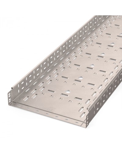 Лоток перфорированный Стандарт INOX (AISI 409) 400х80х3000 (1,0 мм) (6 м/уп) Промрукав (PR16.2424) в Чебоксарах Кабельные лотки Pintop.ru