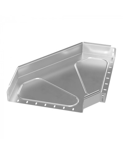 Угол горизонтальный 90 градусов Стандарт INOX (AISI 304) 400х80 Промрукав (PR16.3507) в Чебоксарах Аксессуары для лотков Pintop.ru