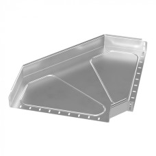 Угол горизонтальный 90 градусов Стандарт INOX (AISI 304) 500х80 Промрукав (PR16.3510)