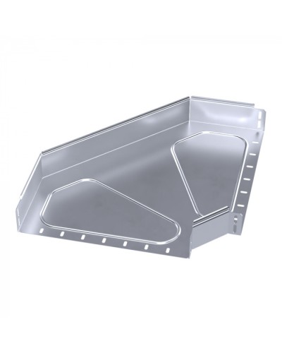 Угол горизонтальный 90 градусов Стандарт INOX (AISI 316) 400х80 Промрукав (PR16.3537) в Чебоксарах Аксессуары для лотков Pintop.ru