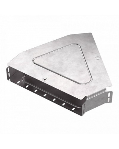 Угол горизонтальный 45 градусов с крышкой Стандарт 400х80 Промрукав (PR16.0614) в Чебоксарах Аксессуары для лотков Pintop.ru