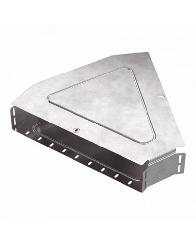 Угол горизонтальный 45 градусов с крышкой Стандарт 500х100 Промрукав (PR16.0618) в Чебоксарах Аксессуары для лотков Pintop.ru