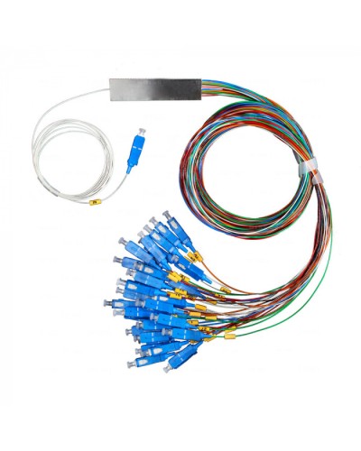 Разветвитель план 1х4 окон SC/UPC 9/125 вывод 1,5м буфер 0.9мм 1260/1650 Cabeus (FCT-PLC-1/4-9-SC/U-1.5-0.9) в Чебоксарах Оптические разветвители (сплиттеры) Pintop.ru