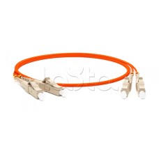 Патч-корд волоконно-оптический Hyperline FC-D2-62-SC/PR-SC/PR-H-1M-LSZH-OR